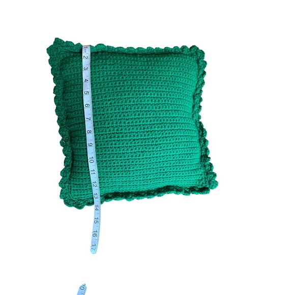 Handmade Crochet Santa Claus Throw Pillow Christmas Holiday Decor - Picture 5 of 7